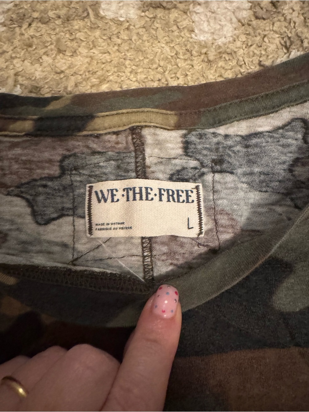 Free People we the free printed Nina tee - camo - Picture 4 of 4